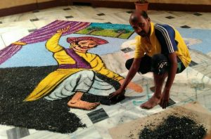 Shivaji Chaugule Salt Rangoli-6