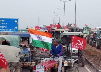 Farmers tractors rally