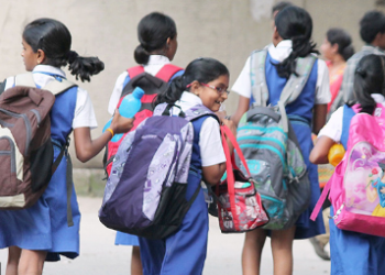 student going school