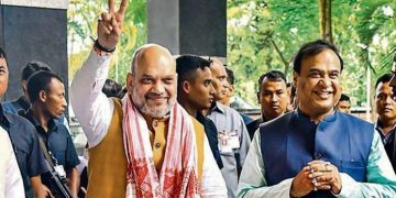 Himant biswa sarma with amit shah