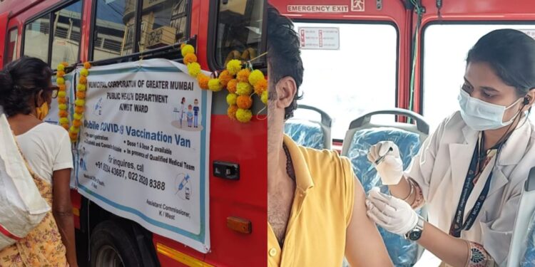 मुंबईत बेस्ट बसमध्ये लसीकरण केंद्र