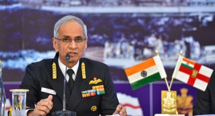 file foto of chief of naval staff karambir sing...he will be retired on 29th november 2021