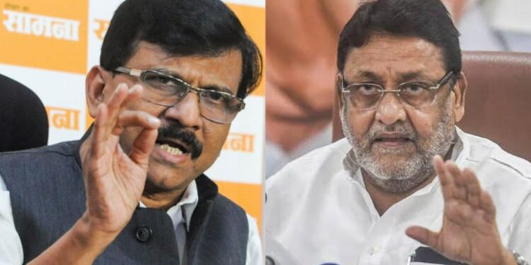 ncp malik, shivsena raut slams bjp over gujarat drug seized