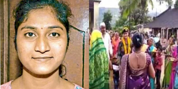 satara villagers welcomes first girl selected in army