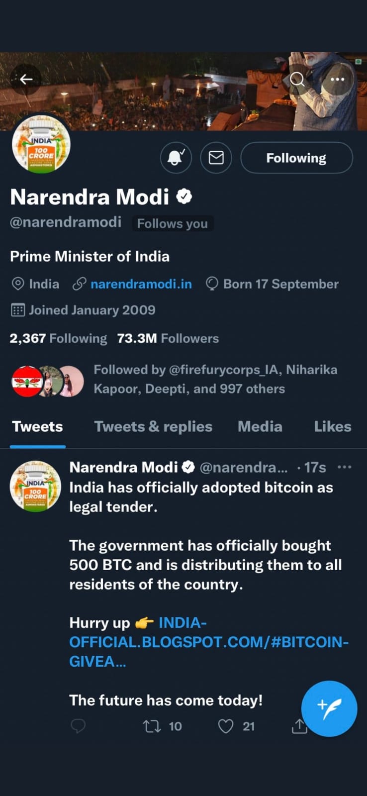 PM Narednra Modi twitter hacked-3