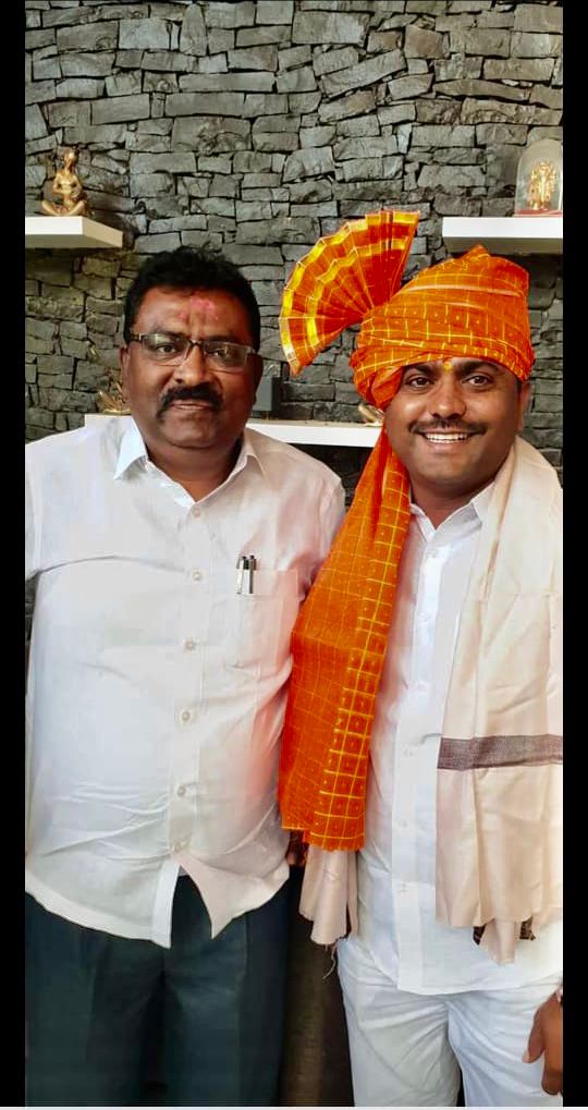 sanjay sanap with political bjp mla suresh dhas