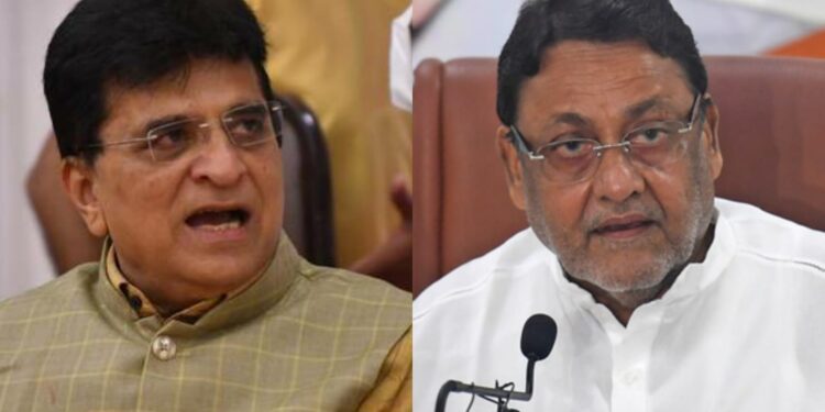 nawab malik X kirit somaiya on raids