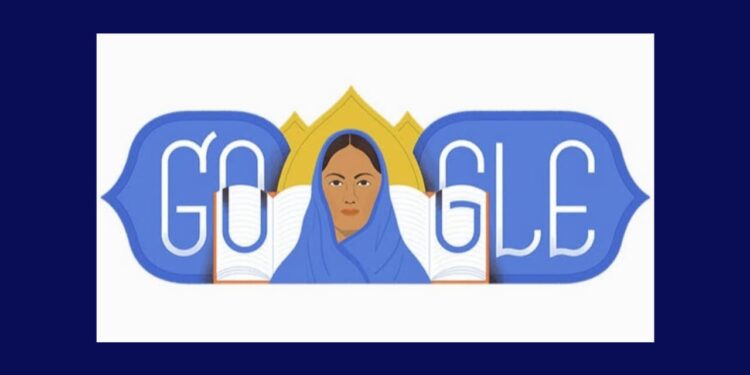 google doodle of fatima shaikh 1st indian muslim woman teacher