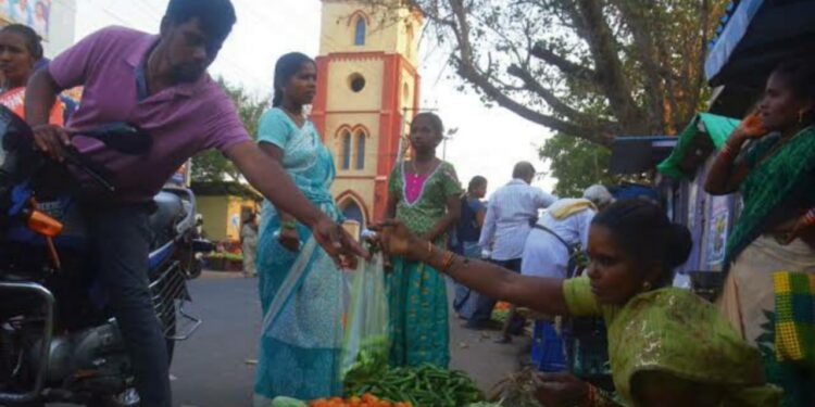 women vegetable seller