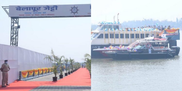 CM Uddhav Thackeray Inaugrated first water taxi service in navimumbai