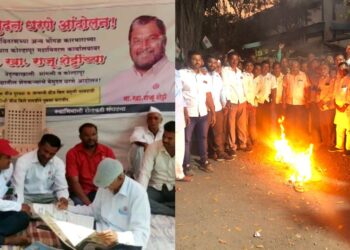 Raju Shetti And Saurabh Shetti Agitation for 10 hours electricity for Farming