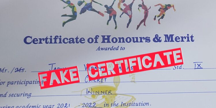 Fake Certificate