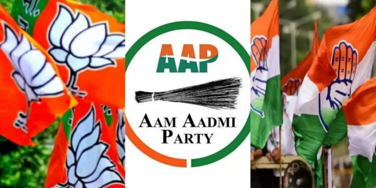 BJP , Congress , AAP