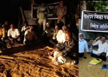 palghar journalists agitation agains zp for coverage problems