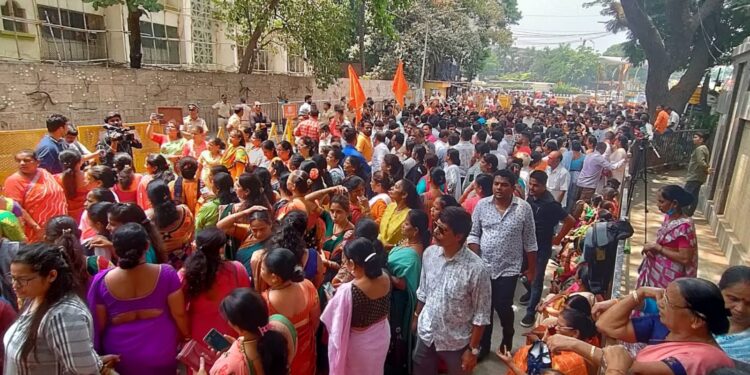 Shivsainik Protest Against Rana Couple