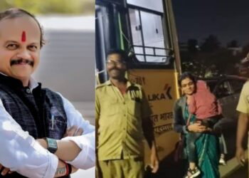 vasant more helps woman in midnight protected by pmpml driver and conductor