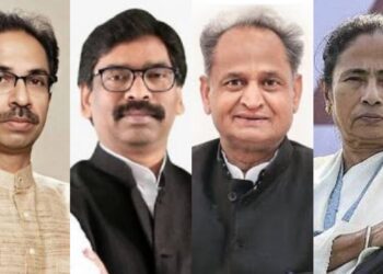 Cm Uddhav Thackeray, Ashok gehlot , Hemant Soren, and Mamata Baneerje