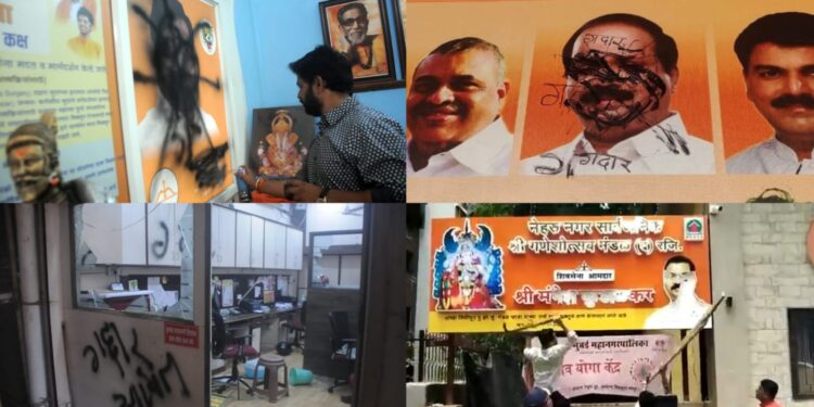 shivsainik's anger against rebel mlas