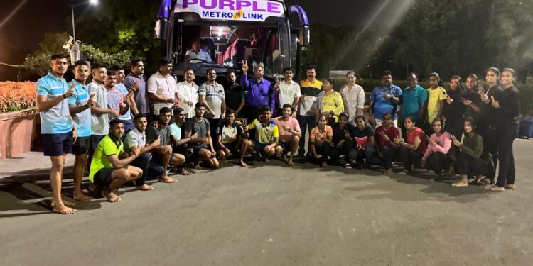 Maharashtra Kabaddi team leaves for Haryana for Khelo India Youth Games