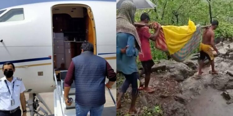 charted flights for power politics, but no ambulance for tribal woman