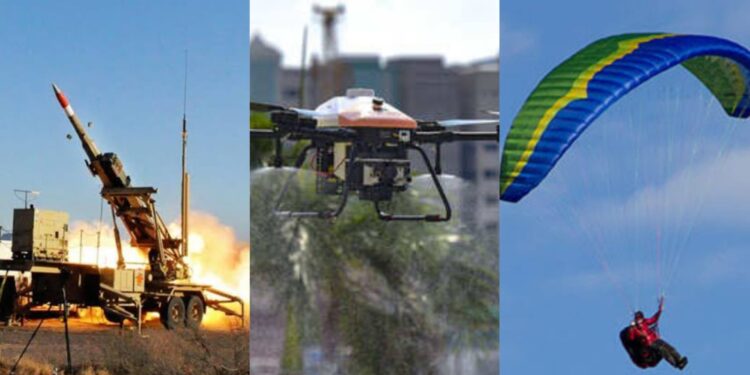 Ban on use of air missiles