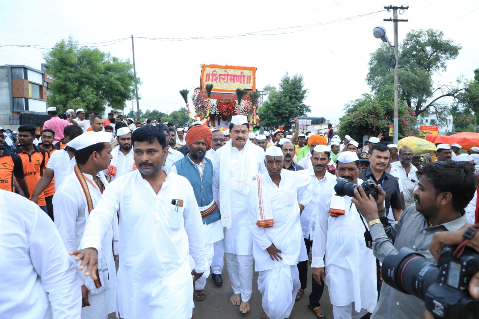 Nana Patole In Tukaram maharaj palkhi