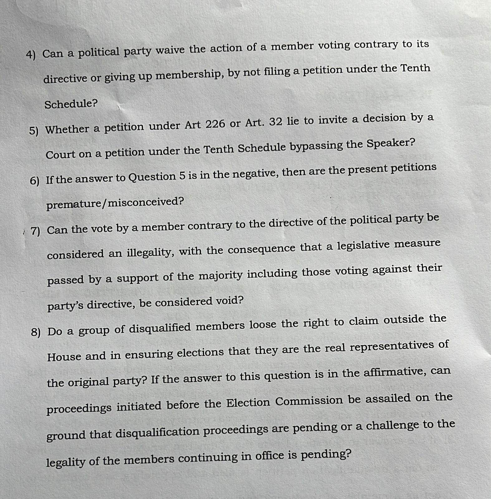 Maharashtra political crisis argument in supreme court day 2