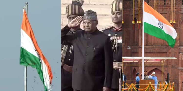 difference between hoisting the flag on 15 aug and 26 jan