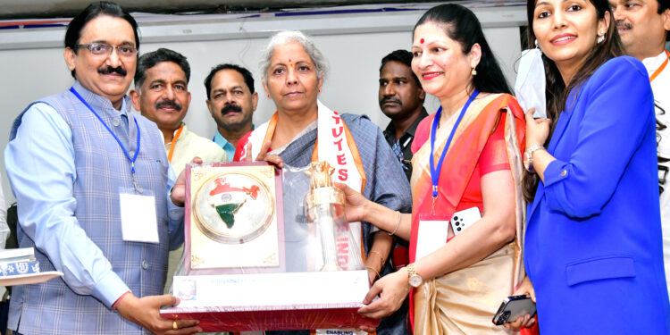 Union Finance Minister Nirmala Sitharaman honored with Surya Bhushan National Award