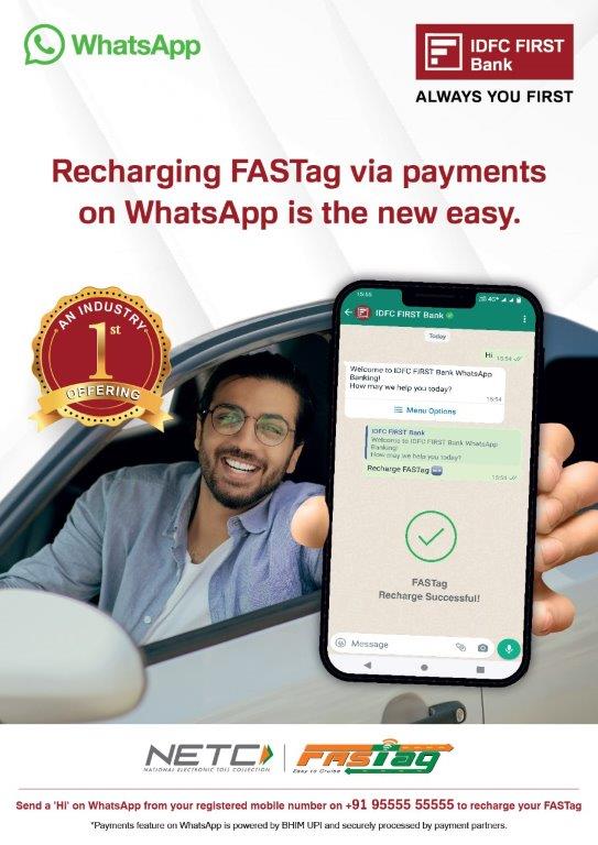  FASTag Recharge via WhatsApp - With Logo