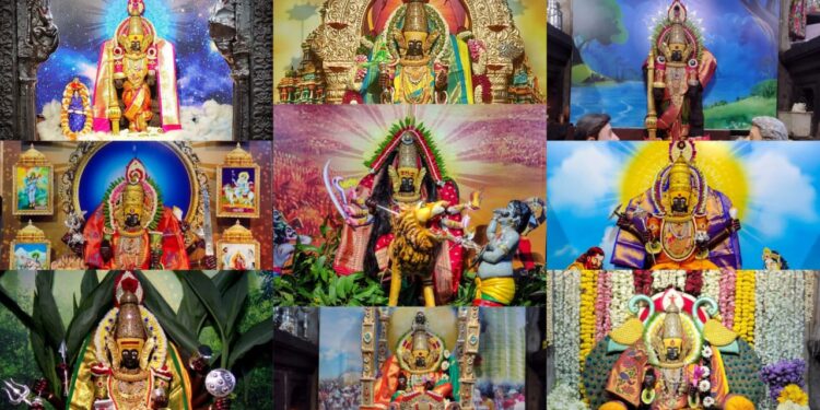 कोल्हापूरच्या अंबाबाईचा नवरात्रौत्सव : नऊ दिवस, नऊ अवतार! पाहा एकत्र…