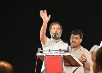 Rahul gandhi first speech of bharat jodo yatra in maharashtra