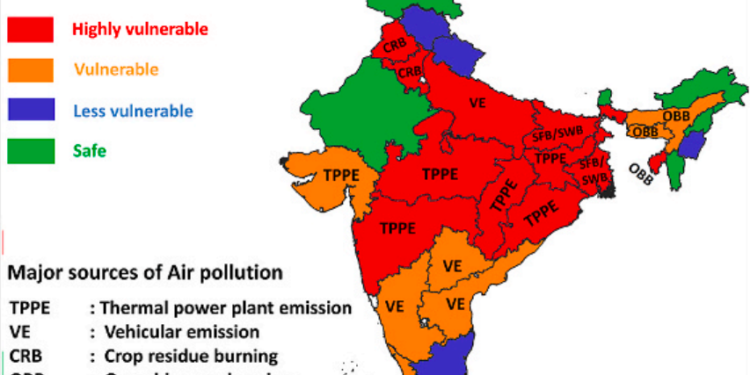Maharashtra forecasted to enter ‘highly vulnerable’ red zone for aerosol pollution in 2023
