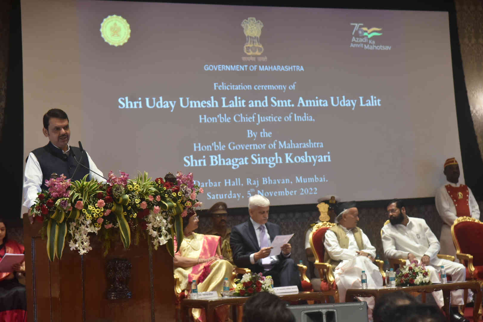 Chief Justice Uday Lalit felicitated on behalf of Maharashtra